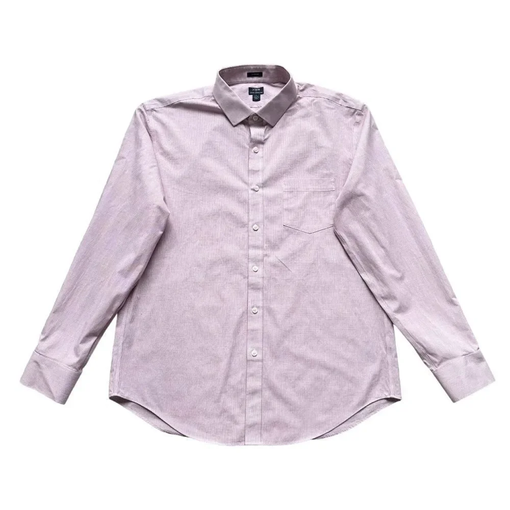 🔃J. Crew Men’s Red Long Sleeve Button Down Dress Shirt
